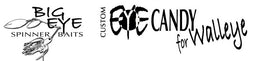 bigeye spinner baits and eyecandy for walleye logo