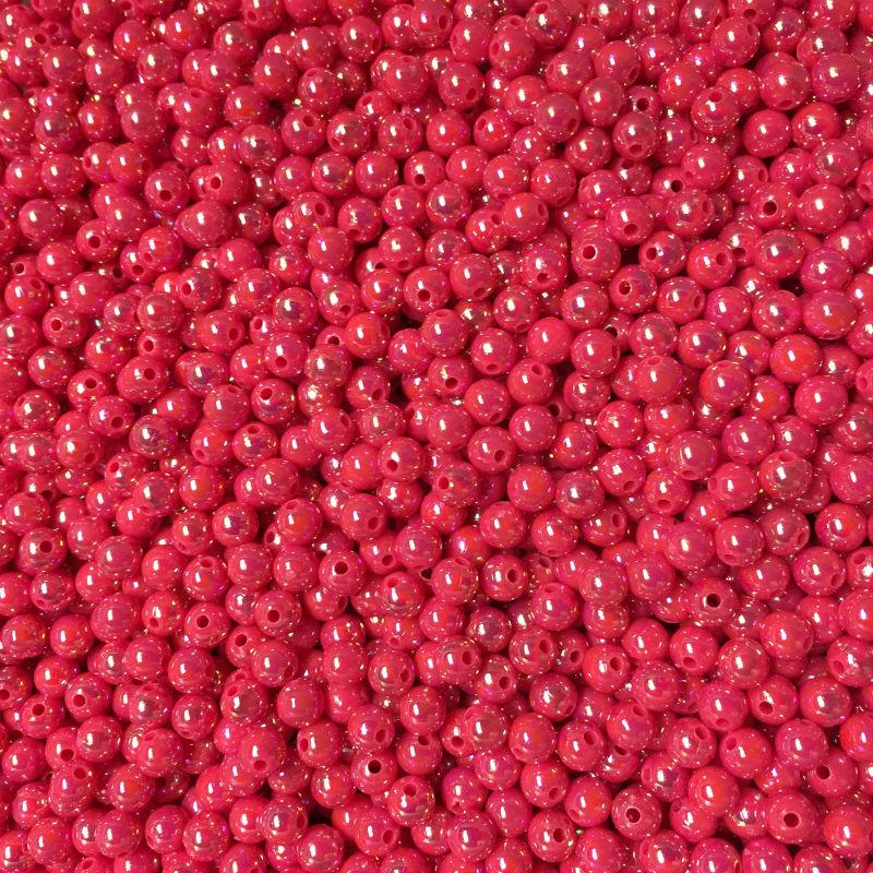 AB65-Pearl Hot Pink Beads
