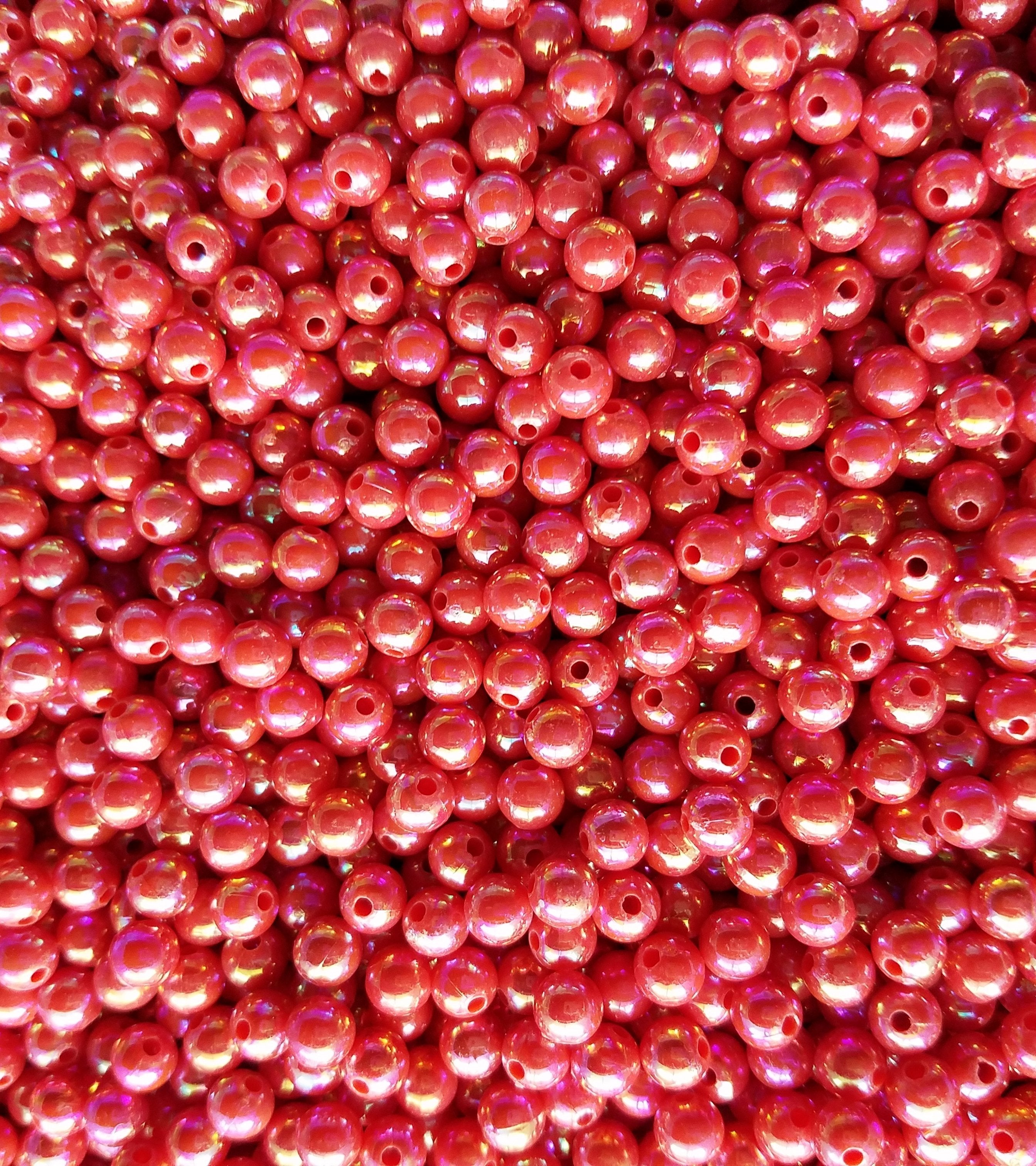 AB77-Pearl Red Beads