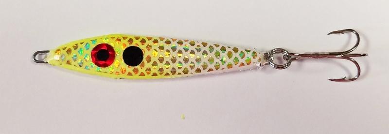 Chartreuse White/Gold Tape Spoon