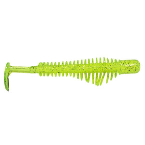 3.25" Chartreuse/Silver Flake Pulse Paddle Tail