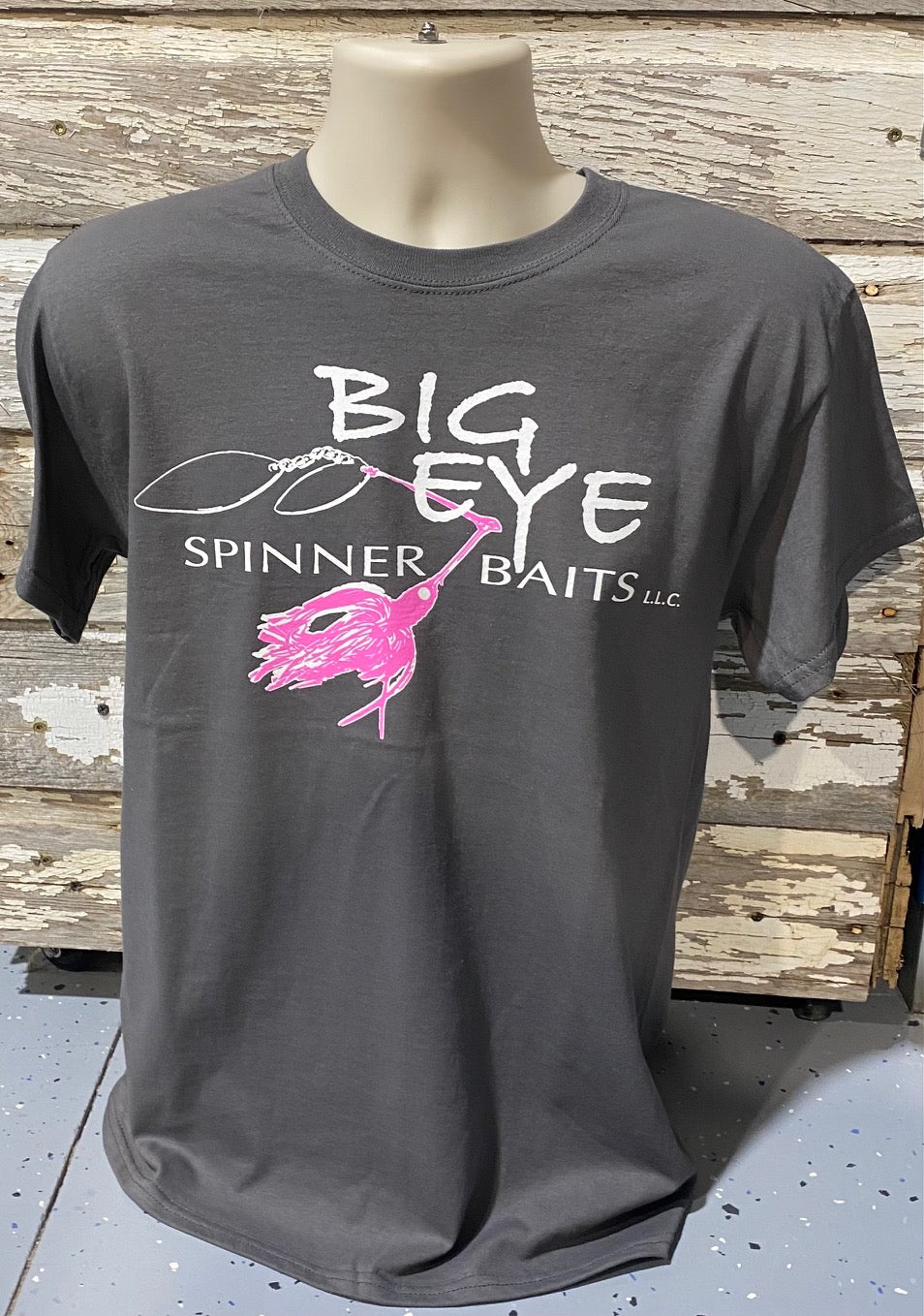 Dark Grey w/Pink Spinnerbait T-Shirt