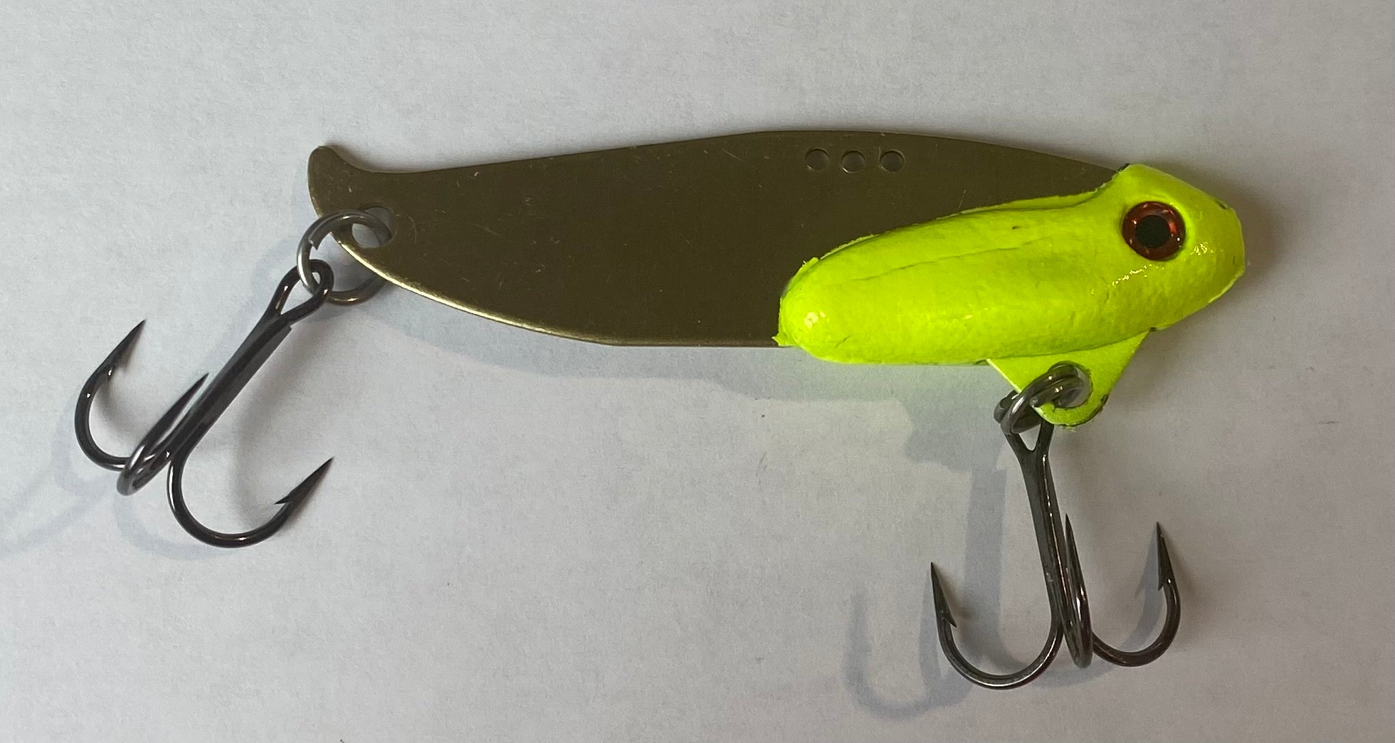 Chartreuse Gold Custom Blade Bait – Big Eye Spinnerbaits