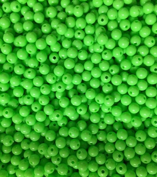 PL46-Plain Lime Green Beads