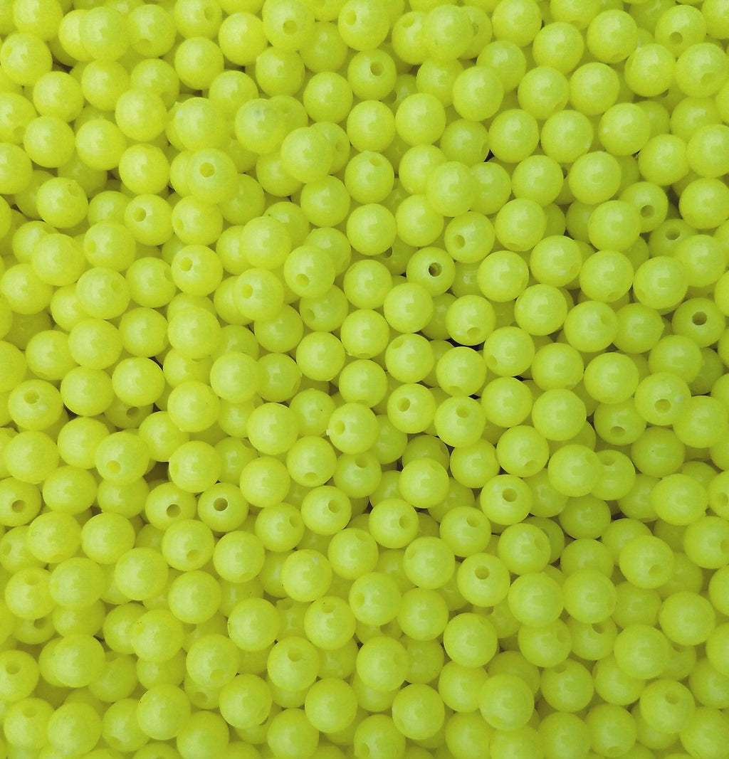 PL58-Plain Chartreuse Beads