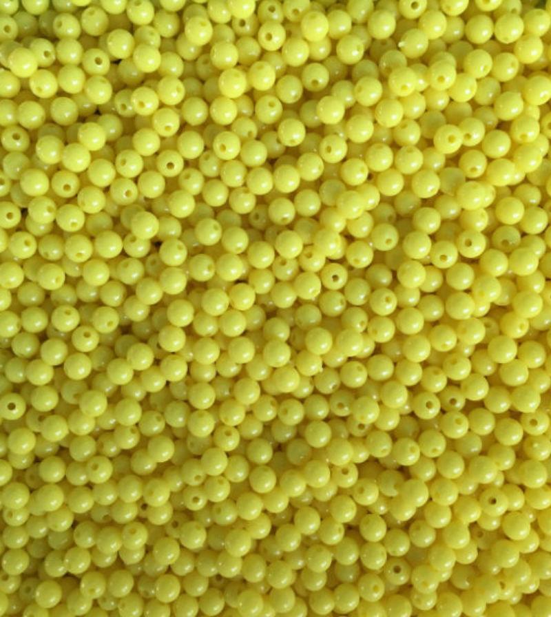 PL59-Plain Banana Yellow Beads