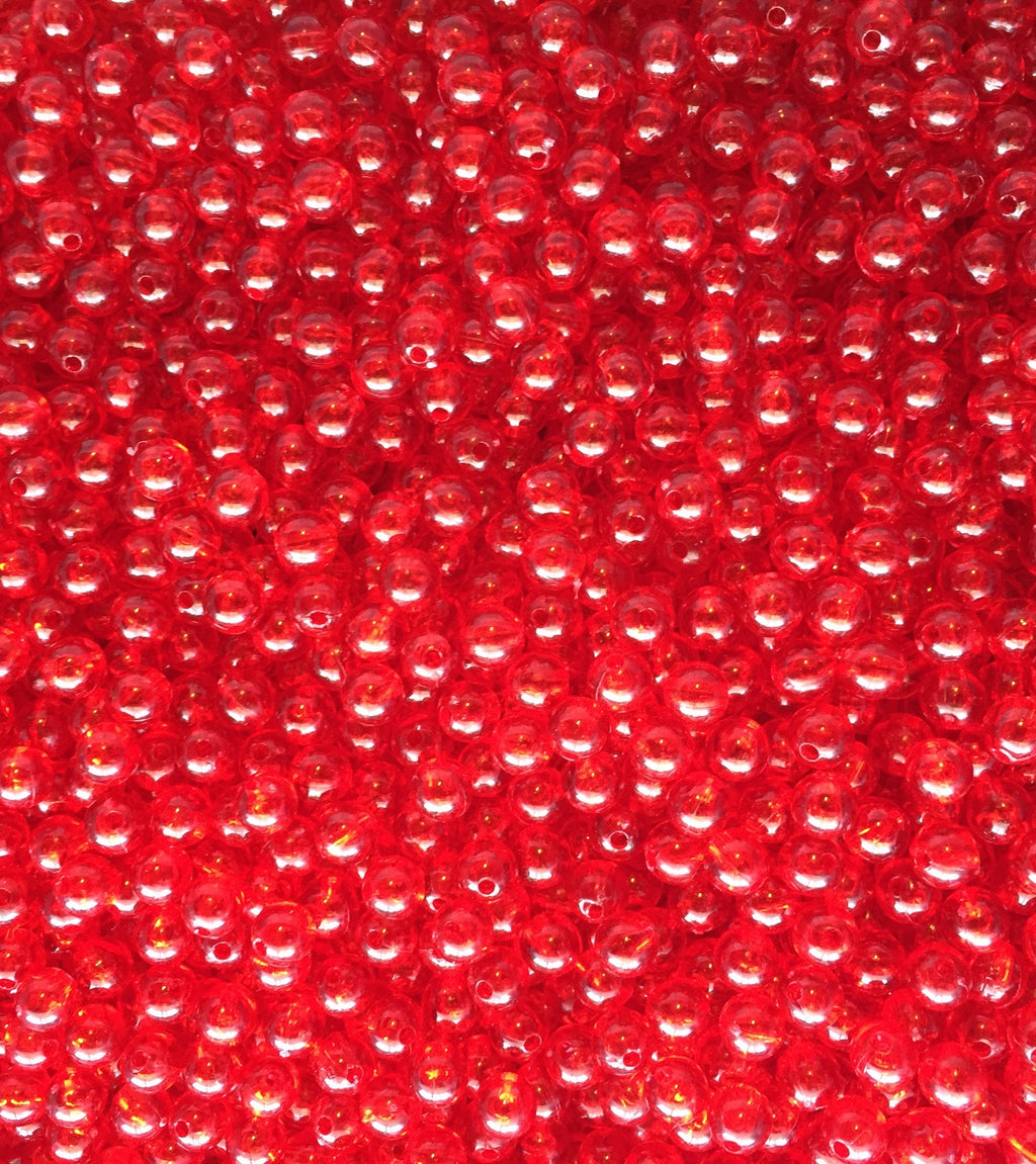 PL6-Plain Ruby Red Beads