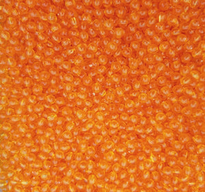 PL7-Plain Transparent Orange Crush Beads