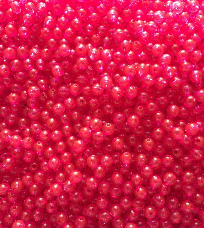 PL9-Plain Transparent Fuchsia Beads
