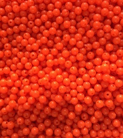 Plain Bright Orange Beads