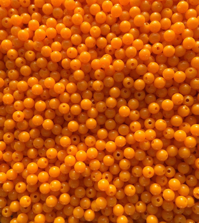 Plain Pumpkin Orange Beads