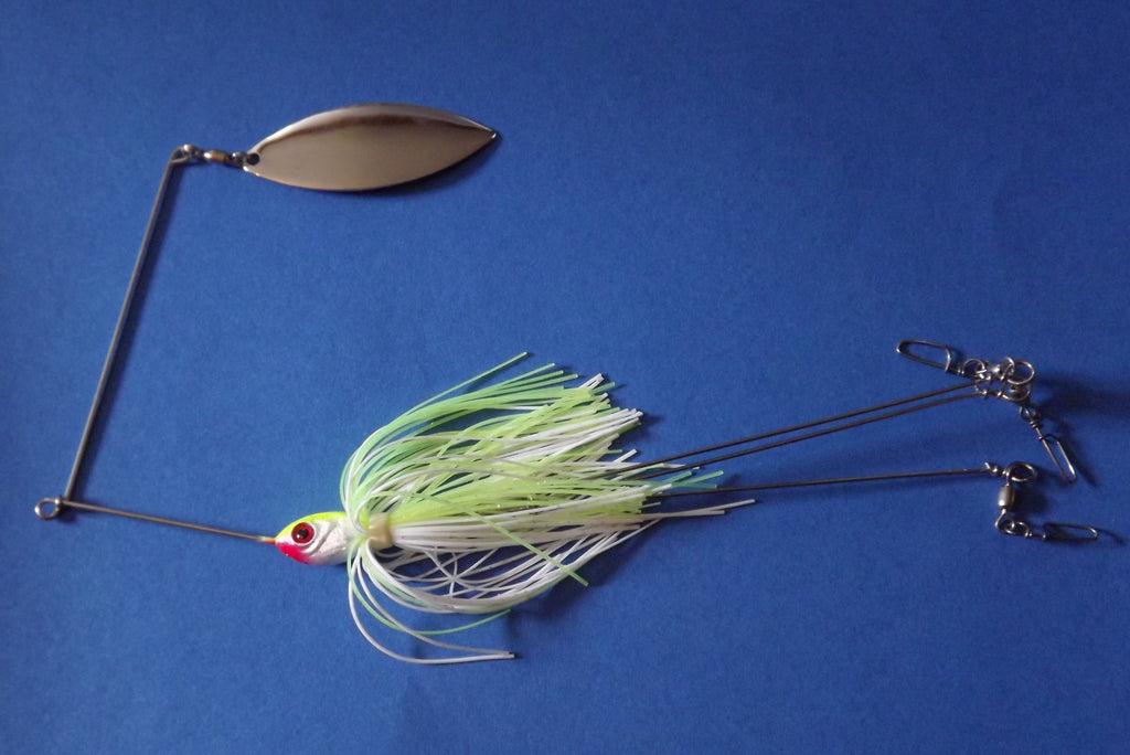 Chartreuse-White Spinnerbait Rig/SB