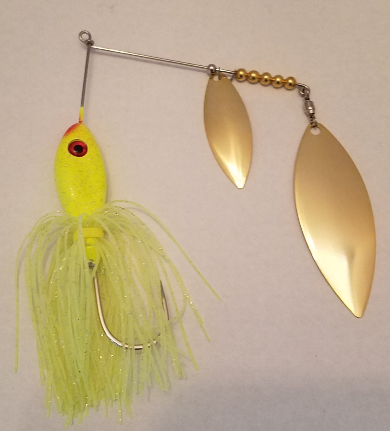 Chartreuse/Gold Spinnerbaits – Big Eye Spinnerbaits