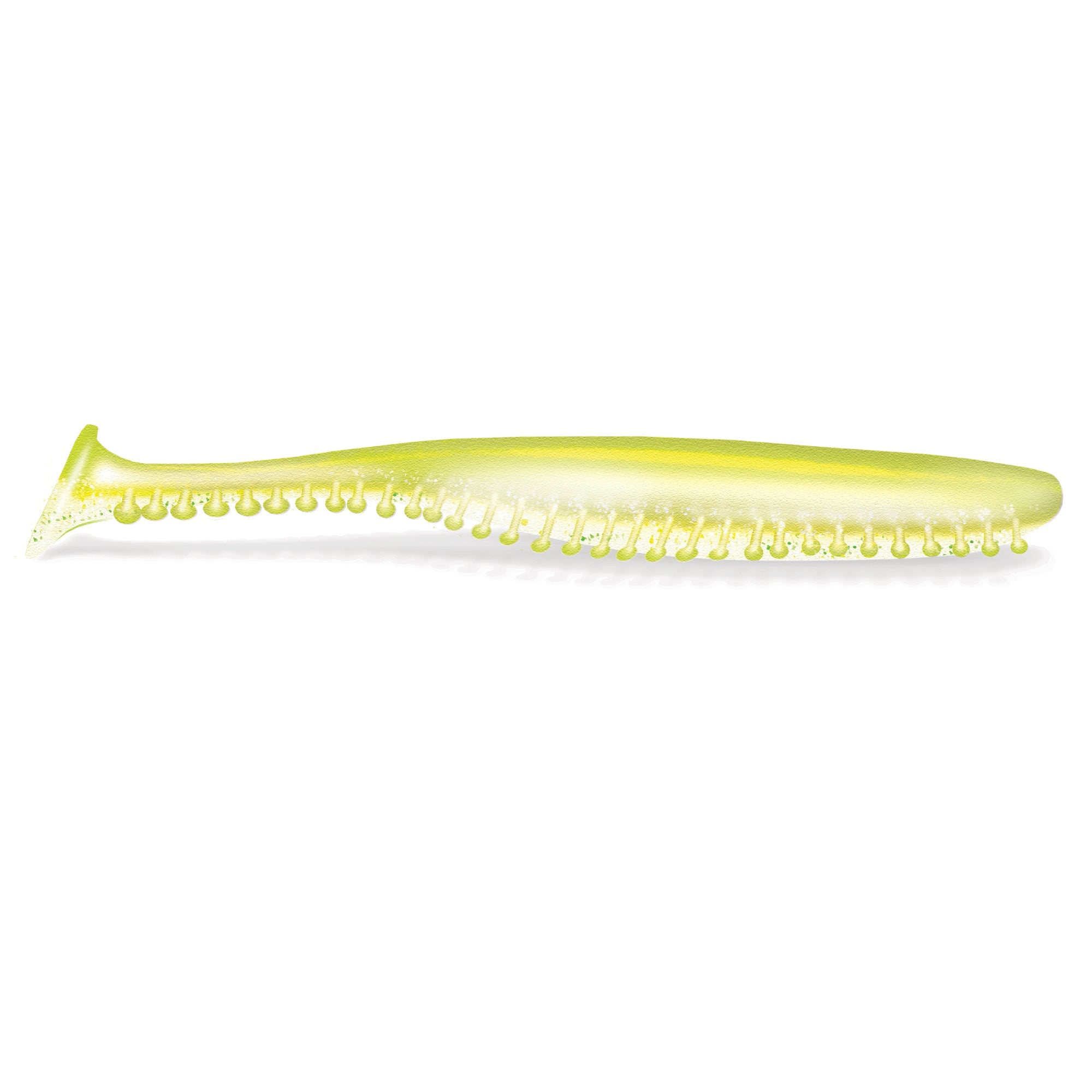 Kalin's Tickle Shad - Chartreuse Hologram - 3.8