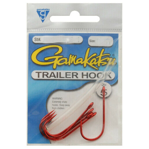 1/0 Gamakatsu Red Trailer Hook – Big Eye Spinnerbaits