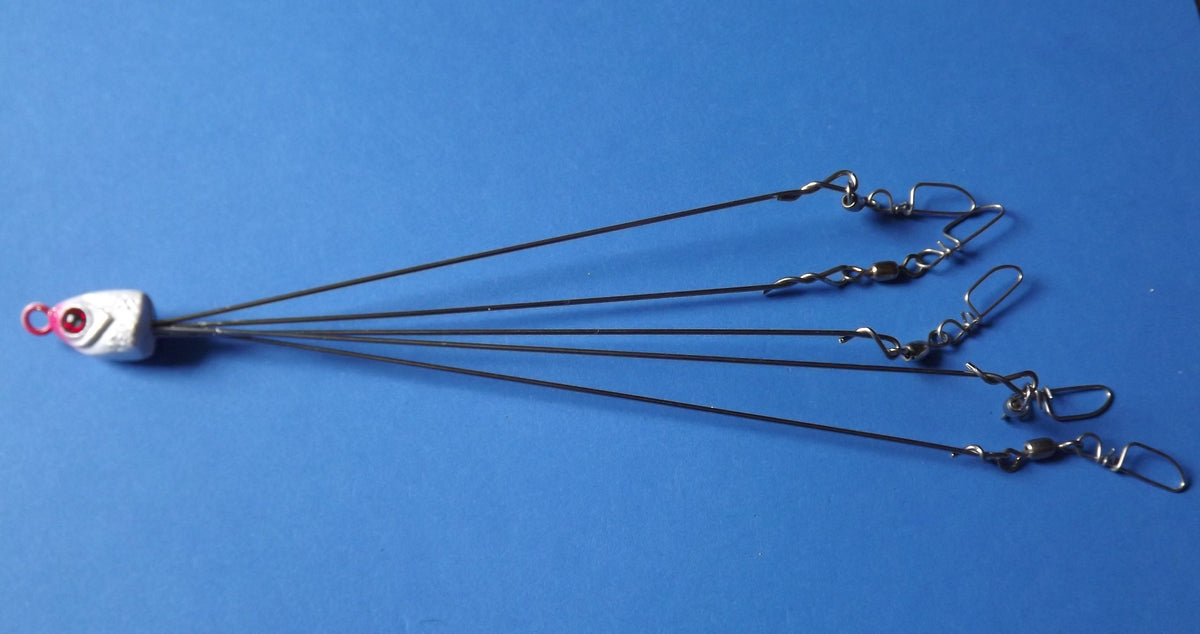 White Umbrella Rig Big Eye Spinnerbaits